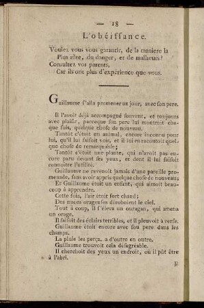 L´obéissance. = Gehorsam.