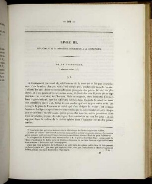 Livre III. Application de la Géométrie Descriptive à la Gnomonique.