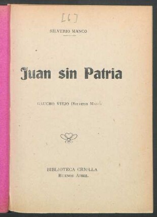 Juan sin patria