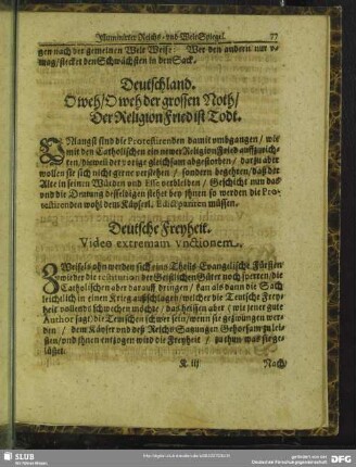 Deutsche Freyheit