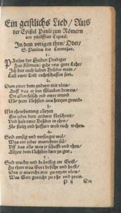 Ein geistlichs Lied ...