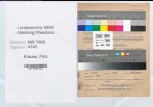 Entnazifizierung Fritz Krause, geb. 06.03.1888 (Postbeamter)