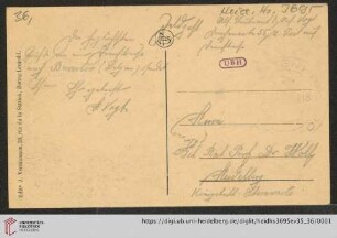 Briefe von Heinrich Vogt an Max Wolf: Karte von Heinrich Vogt an Max Wolf