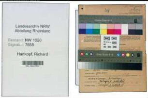 Entnazifizierung Richard Hartkopf , geb. 30.04.1898 (Fabrikant)