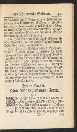 Das 11. Capitel. Von der Regierungs-Form