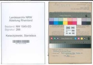 Entnazifizierung Stanislaus Kwieciszewski , geb. 29.03.1918 (Kraftfahrer)