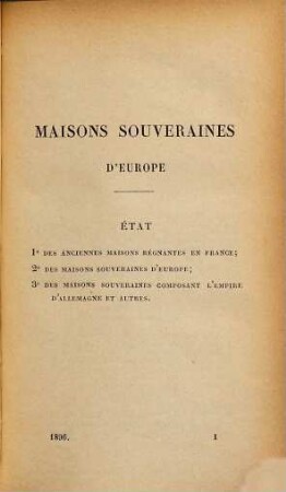 Annuaire de la noblesse de France. 52. 1896