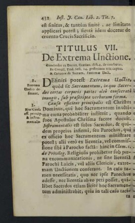 Titulus VII. De Exgrema Unctione.