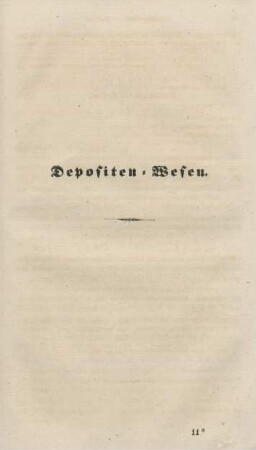 Depositen-Wesen