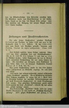 Zeitungen und Buchdruckereien