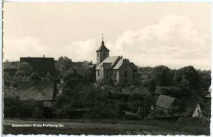Bieberstein. Blick auf Bieberstein mit Dorfkirche