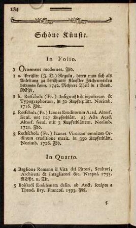 184-188, Schöne Künste.