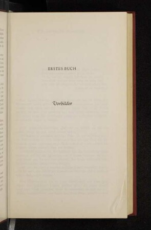 Erstes Buch Vorbilder