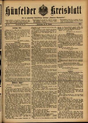 Ausgabe vom Donnerstag, den 29. Januar 1914.