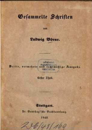 Gesammelte Schriften, 1