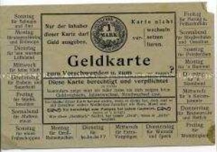 Humoristische Postkarte zur Versorgung im Ersten Weltkrieg