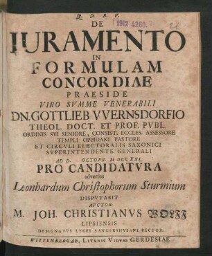 De Iuramento In Formulam Concordiae