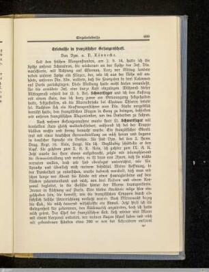 Erlebnisse in französischer Gefangenschaft