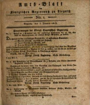 Amts-Blatt der Preußischen Regierung zu Liegnitz. 1818 = Jg. 8