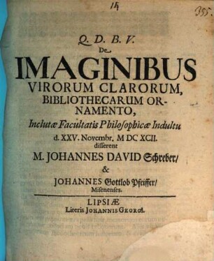 De imaginibus virorum clarorum, bibliothecarum ornamento