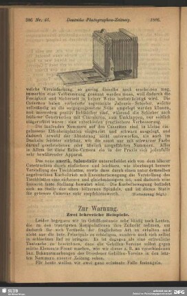 Zur Warnung