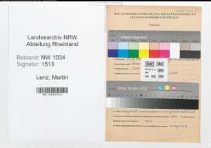 Entnazifizierung Martin Lenz , geb. 23.10.1871 (Oberfeuerwerker)