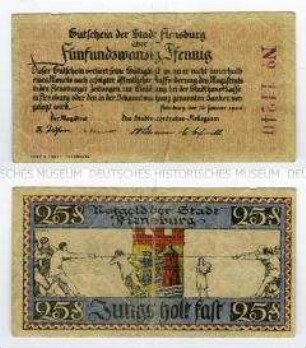 Notgeldserienschein der Stadt Flensburg