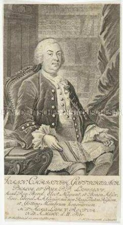 Porträt des Schriftstellers und Philosophen Johann Christoph Gottsched