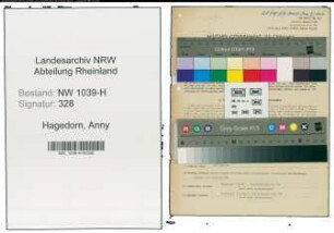 Entnazifizierung Anny Hagedorn , geb. 28.06.1899 (Geschaeftsinhaberin)