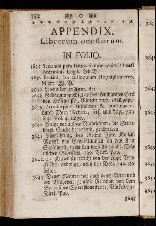 Appendix. Librorum omissorum.