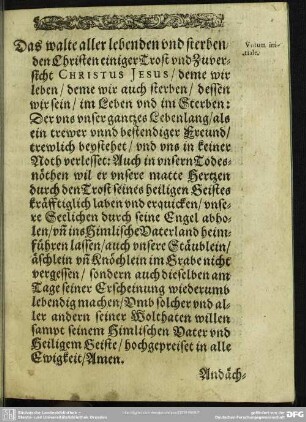 Leichenpredigt : Christliche Leichpredigt