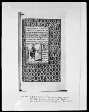 Flämisches Gebetbuch — Der heilige Christophorus, Folio 238recto