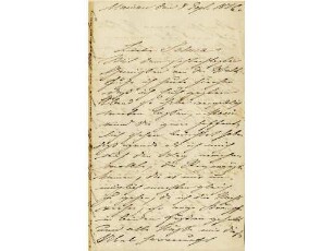 Originalbrief von Alwine Schroedter an ihre Tochter Selma, geschrieben auf der Mainau