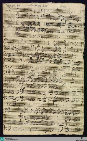 Symphonies - Mus. Hs. 600 : orch; A; BrinzingMWV 7.107