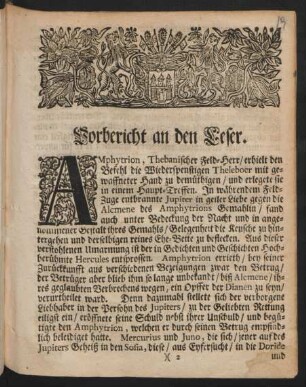 Vorbericht an den Leser