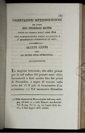 Osservazione Meteorologiche