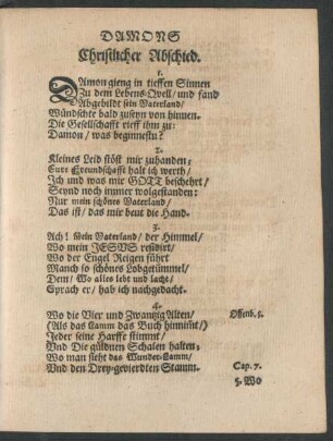 Damons Christlicher Abschied.