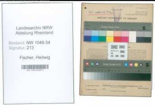 Entnazifizierung Hedwig Fischer , geb. 16.05.1901 (Kindergaertnerin)