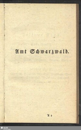 Amt Schwarzwald