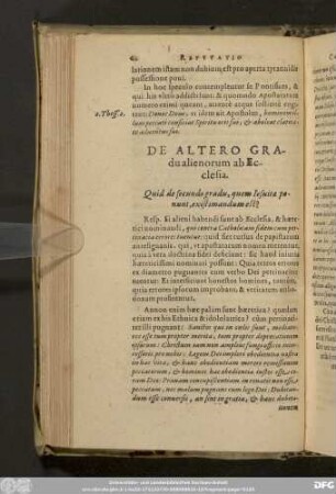 De Altero Gradu alienorum ab Ecclesia.