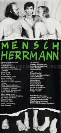 Programm zum Theaterstück "Mensch Herrmann"