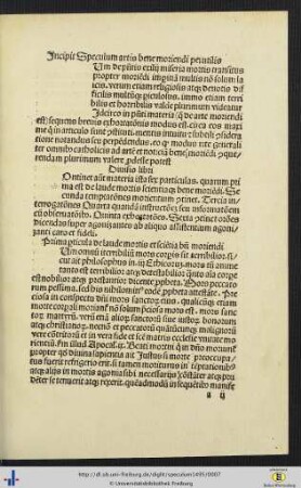Speculum artis bene moriendi perutilis.