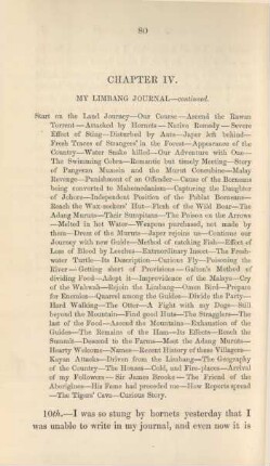 Chapter IV. My Limbang journal - continued