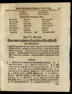Das VII. Capitul.