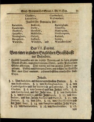 Das VII. Capitul.