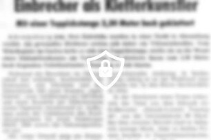 Einbrecher als Kletterkünstler