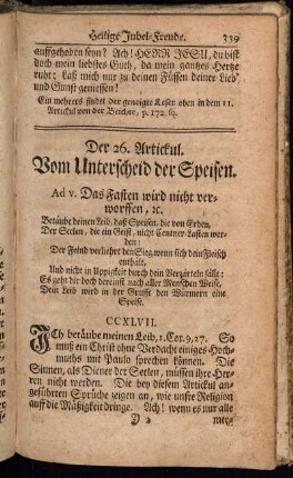 Der 26. Artickul. Vom Unterscheid der Speisen.