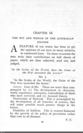 Chapter IX: The wit and wisdom of the Australian soldier