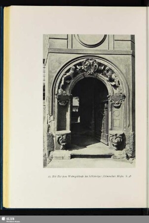 Die Tür zum Wohngebäude des Schleinitzer (Jahnaschen) Hof