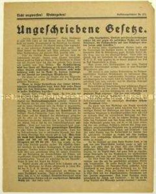 Flugblatt der Deutschen Erneuerungs-Gemeinde zur deutschen Justiz
